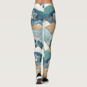 Pastelllandschaftsmuster Leggings (Rückseite)