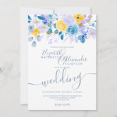 Pastelllavender grau-orangefarbene Winterhochzeit Einladung (Vorderseite)