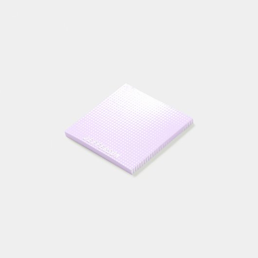 Pastelllavender halftone Gradienten Chic individue Post-it Klebezettel (angewinkelt)