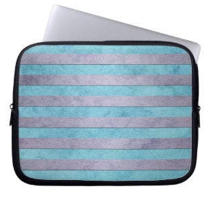 Pastelllavender und Aquamarines Muster für blaue S Laptopschutzhülle