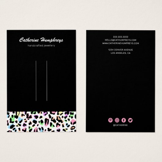 Pastellleopard Druckfederhalter (Vorne & Hinten)