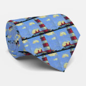 Pastellleuchtturm-und Lavendel-Felder Krawatte (Gerollt)