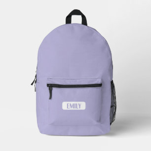 Pastelllila minimalistischer Rucksack mit individu
