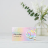 ・Pastelllotus Design Visitenkarte (Stehend Vorderseite)