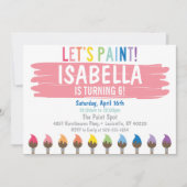 Pastellmalerei-Party Einladung (Vorderseite)