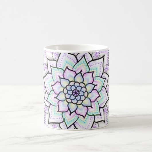 Pastellmandala-Kaffee - Tee-Tasse Kaffeetasse (Mittel)