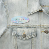 Pastellmarmor Glitzer türkis Namensschild (Beispiel)