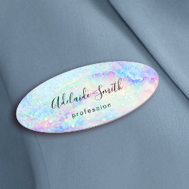 Pastellmarmor Glitzer türkis Namensschild