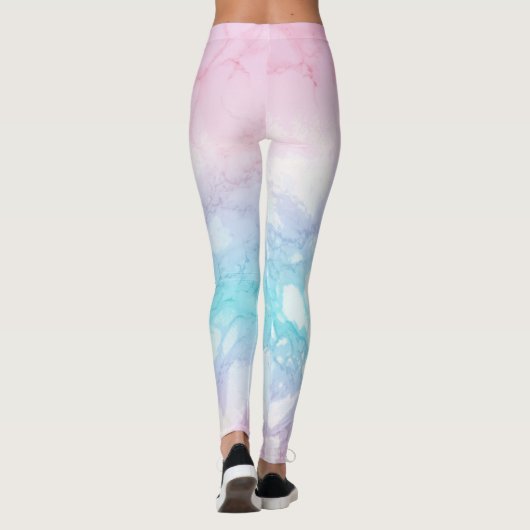 Pastellmarmor-Textur Leggings (Rückseite)