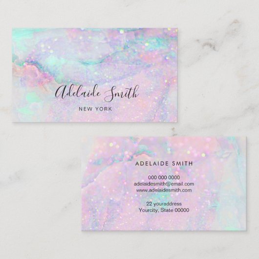 Pastellmarmor Visitenkarte (Vorne/Hinten)
