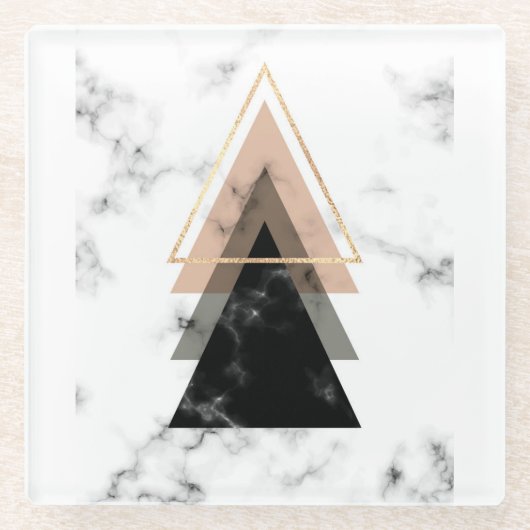 Pastellmarmordruck-Entwurf Glasuntersetzer (Vorderseite)