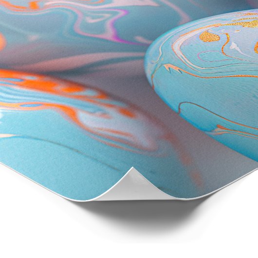 Pastellmarmoreier Poster (Ecke)