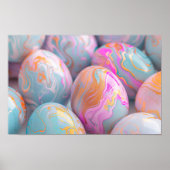 Pastellmarmoreier Poster (Vorne)