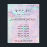 Pastellmarmorstruktur Flyer<br><div class="desc">Schönheitssalon beruflicher Make-up-Künstler Flyer</div>