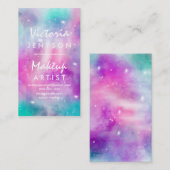 PastellMaskenbildner nebelfleck des modernen Visitenkarte (Vorne/Hinten)