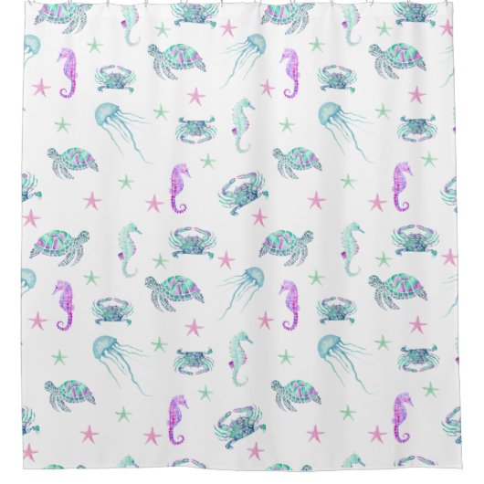 Pastellmeer Duschvorhang (Vorderseite)