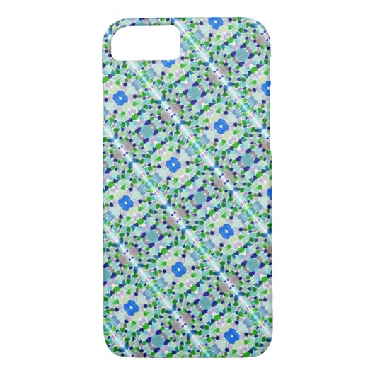 Pastellmeer Glas Mosaik Design Phone Case (Rückseite)