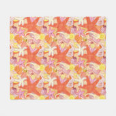 Pastellmeer-Kreaturen Fleecedecke (Vorderseite (Horizontal))