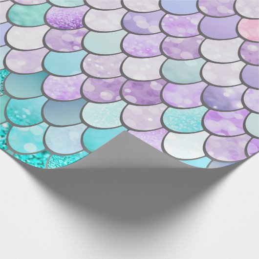 Pastellmeerjungfrau-Mädchen-Geschenk-Packpapier Geschenkpapier (Ecke)