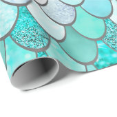 Pastellmeerjungfrau-Mädchen-Geschenk-Packpapier Geschenkpapier (Rolleneckpunkt)