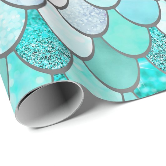 Pastellmeerjungfrau-Mädchen-Geschenk-Packpapier Geschenkpapier (Rolleneckpunkt)