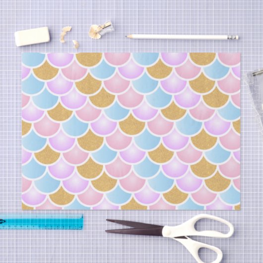 Pastellmeerjungfrau-Skalen Seidenpapier (Handwerk)