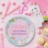 Pastellmeerleben Mädchen Geburtstagszeitung Teller (Party)