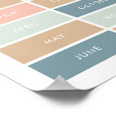 Pastellmonate des Jahres-Klassenraum-Poster Poster (Ecke)