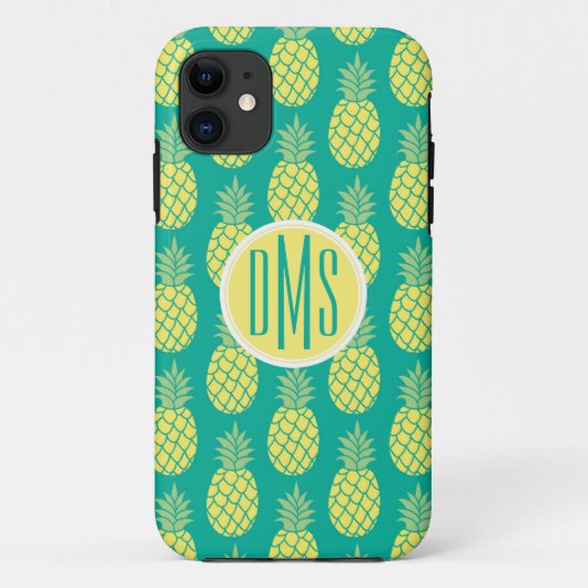 Pastellmonogramm der ananas-| Case-Mate iPhone hülle (Rückseite)