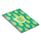 Pastellmonogramm der ananas-| notizblock (Rechte Seite)