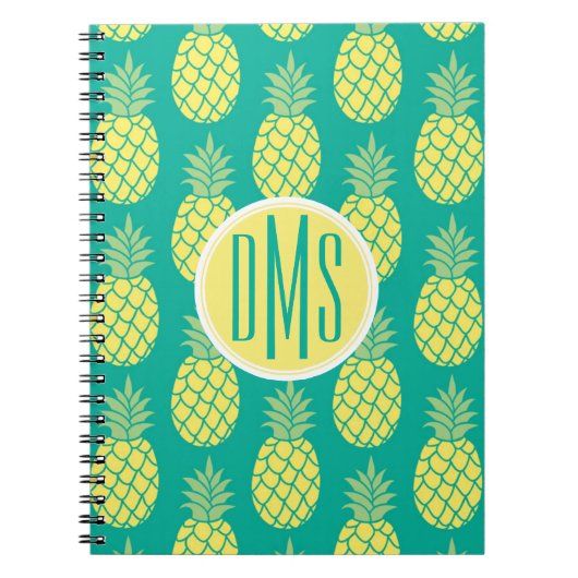 Pastellmonogramm der ananas-| notizblock (Vorderseite)