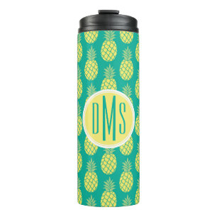 Pastellmonogramm der ananas- thermosbecher