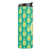 Pastellmonogramm der ananas-| thermosbecher (Nach links gedreht)