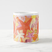Pastellmonogramm der seegeschöpf-| Jumbo-Tasse (Vorderseite)