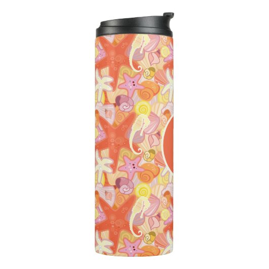 Pastellmonogramm der seegeschöpf-| thermosbecher (Nach links gedreht)