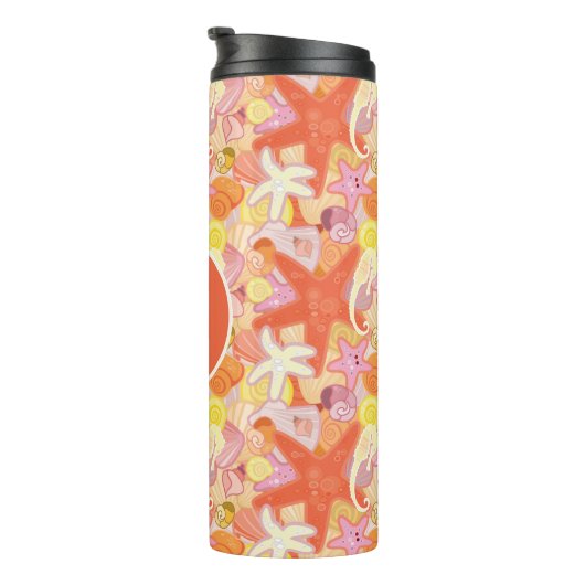 Pastellmonogramm der seegeschöpf-| thermosbecher (Nach rechts gedreht)