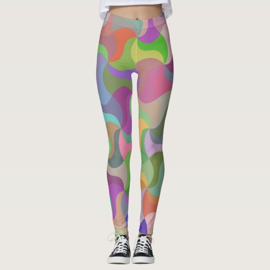 Pastellmosaike Leggings (Vorderseite)