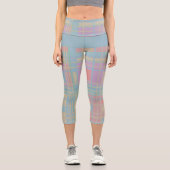Pastellmuster Capri Leggings (Vorderseite)