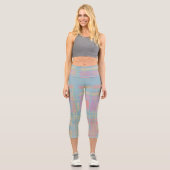 Pastellmuster Capri Leggings (Vorderseite)