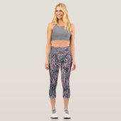 Pastellmuster Capri Leggings (Vorderseite)