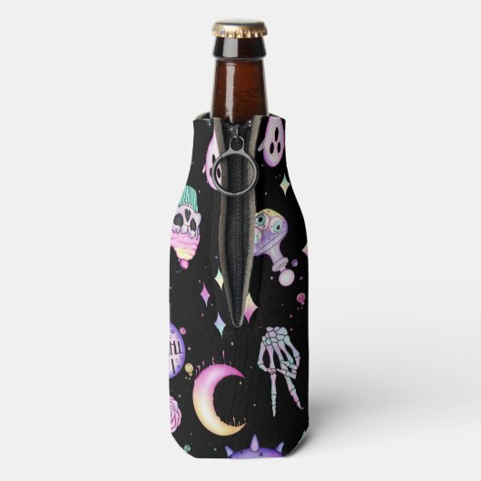 Pastellmuster dunkel flaschenkühler (Flasche Rückseite)