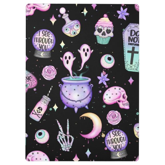 Pastellmuster dunkel klemmbrett (Rückseite)