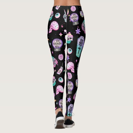 Pastellmuster dunkel leggings (Rückseite)