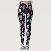 Pastellmuster dunkel leggings (Vorderseite)