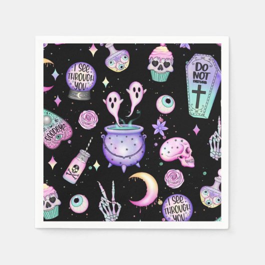 Pastellmuster dunkel serviette (Vorderseite)