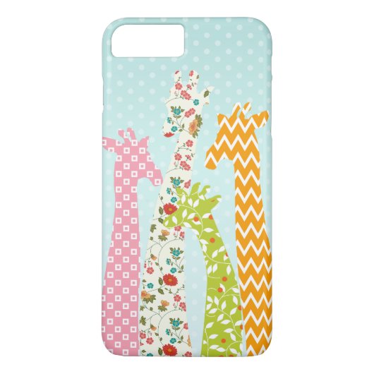 Pastellmuster gefüllt 4 Giraffen iPhone 7 Plus Case-Mate iPhone Hülle (Rückseite)
