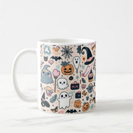 Pastellmuster mit Pumpkin Ghost Kaffeetasse