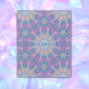 Pastellmutter Perlmuster Name Monogramm Fleecedecke