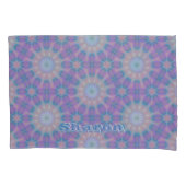 Pastellmutter Perlmuster Name Monogramm | Kissenbezug (Vorderseite-Links)