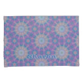 Pastellmutter Perlmuster Name Monogramm | Kissenbezug (Vorderseite-Rechts)